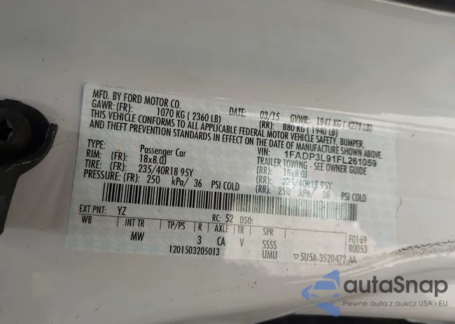 1FADP3L91FL261059: 42607931