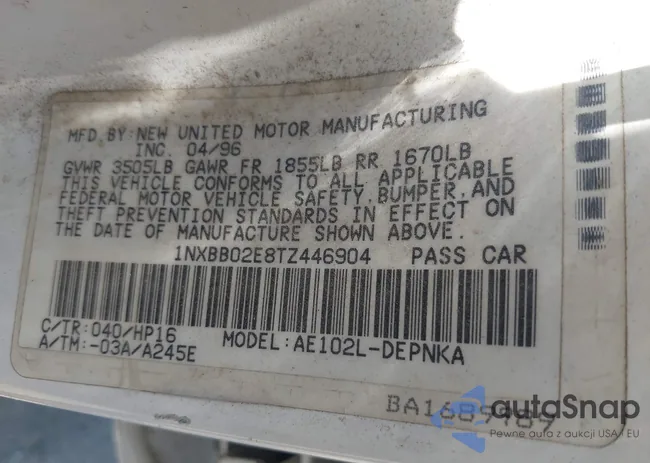 1NXBB02E8TZ446904: 42607941