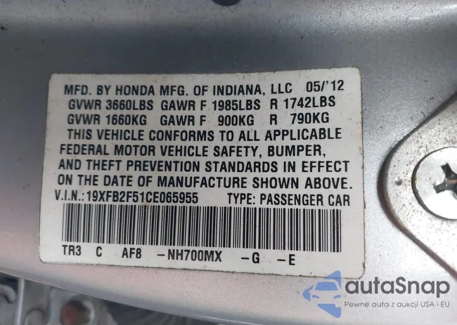 19XFB2F51CE065955: 42607969