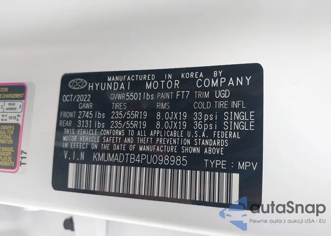 KMUMADTB4PU098985: 42607191