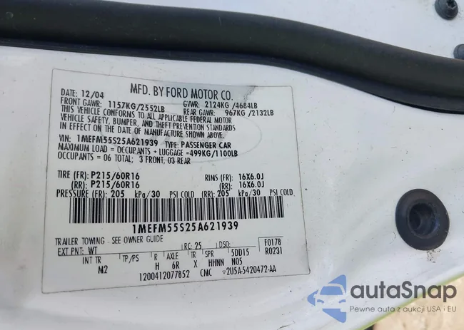 1MEFM55S25A621939: 42607222