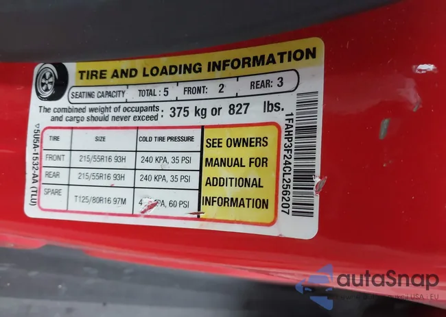 1FAHP3F24CL256207: 42607230