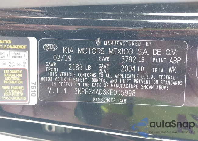 3KPF24AD3KE095998: 42607359