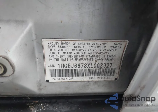 1HGEJ6678XL003927: 42607374