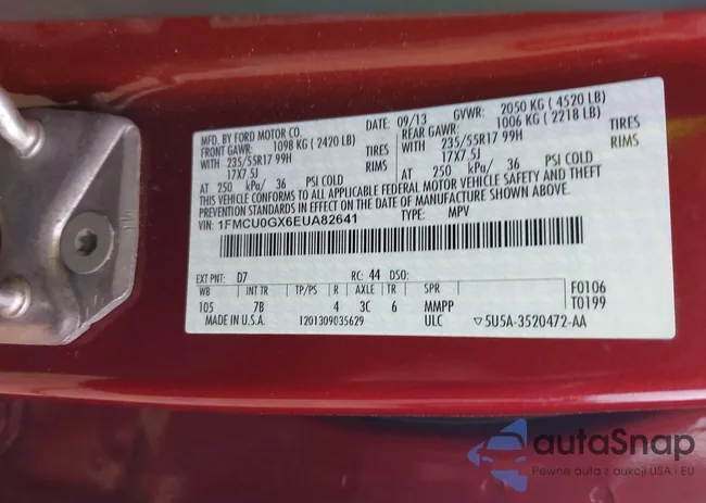 1FMCU0GX6EUA82641: 42608441