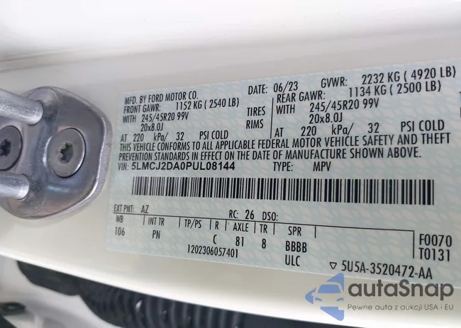 5LMCJ2DA0PUL08144: 42608461