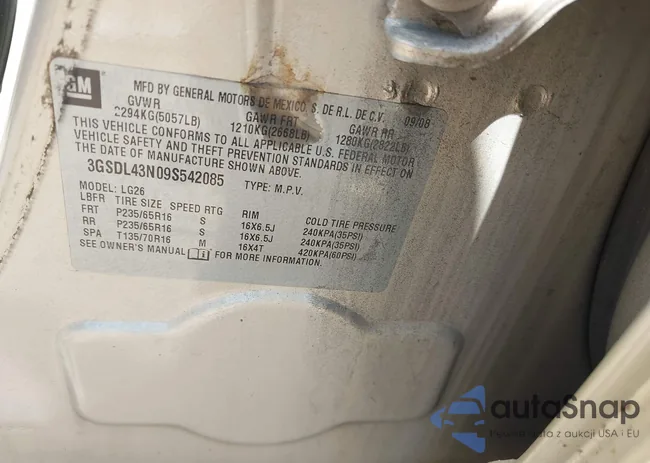 3GSDL43N09S542085: 42608972