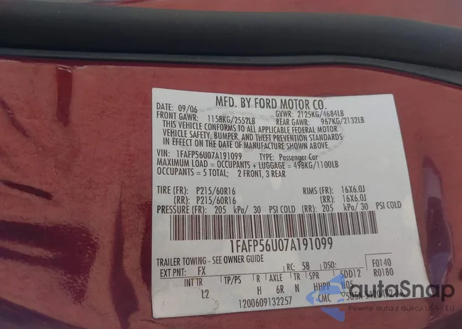 1FAFP56U07A191099: 42608984