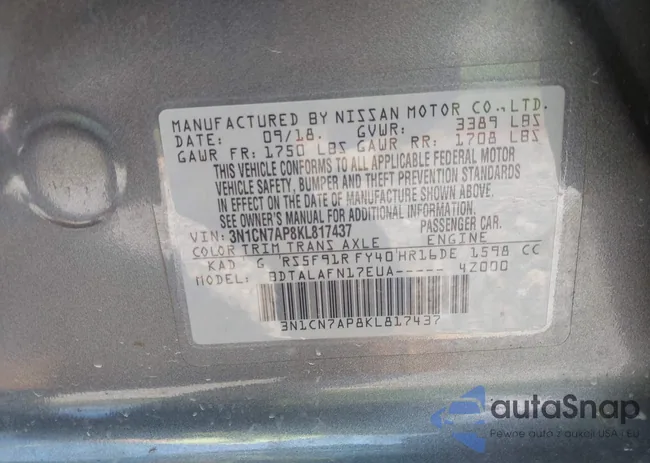 3N1CN7AP8KL817437: 42608354