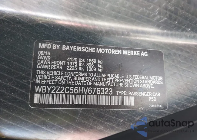 WBY2Z2C56HV676323: 42609442