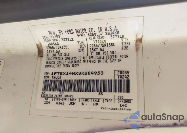 1FTEX14NXSKB04953: 42609528