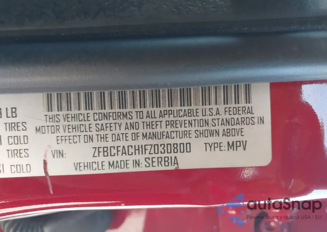 ZFBCFACH1FZ030800: 42609624