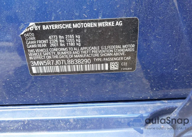 3MW5R7J07L8B38290: 42609626