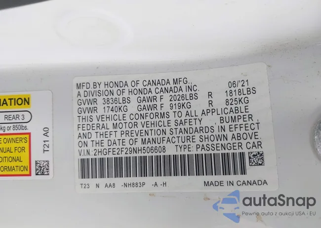 2HGFE2F29NH506608: 42609898