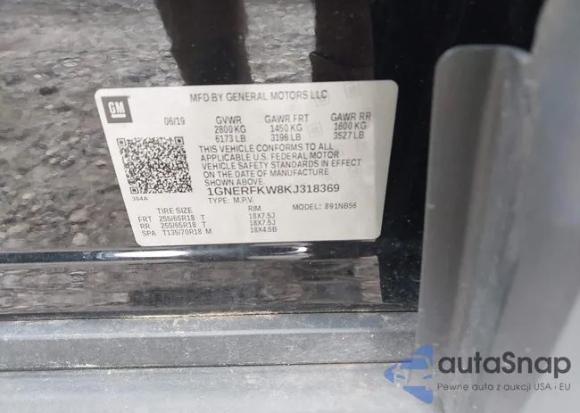 1GNERFKW8KJ318369: 42609030