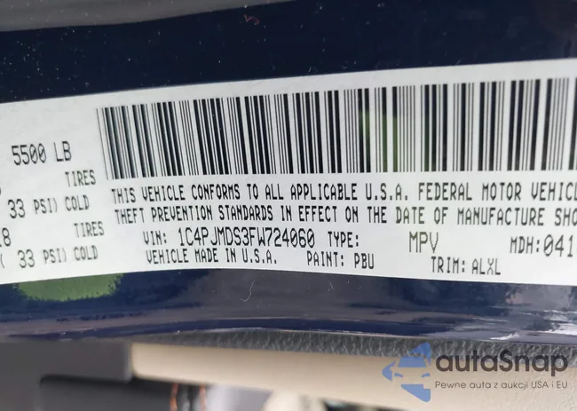 1C4PJMDS3FW724060: 42609157