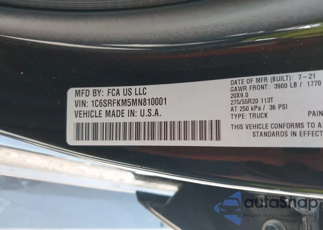 1C6SRFKM5MN810001: 42610821