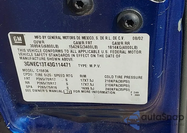 3GNEC13T43G114471: 42610834