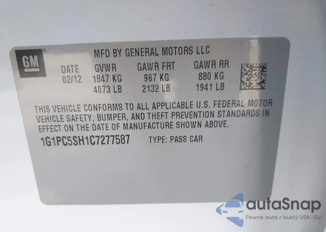 1G1PC5SH1C7277587: 42610842