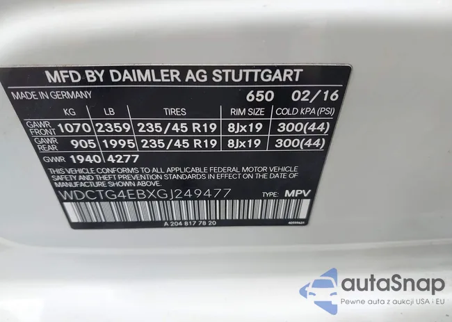 WDCTG4EBXGJ249477: 42610053