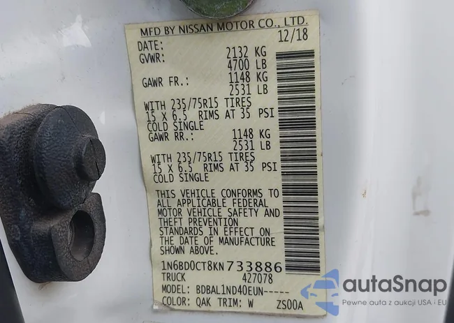 1N6BD0CT8KN733886: 42610084