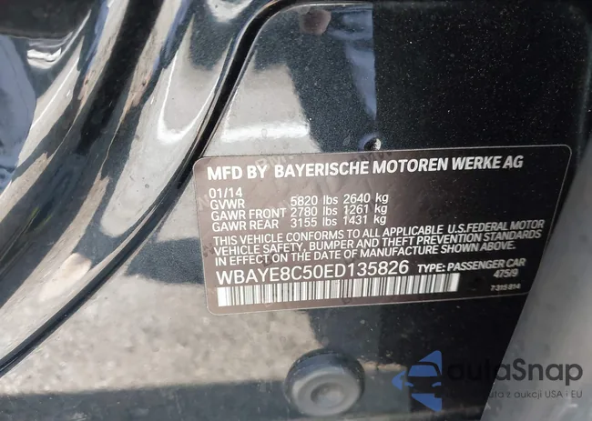 WBAYE8C50ED135826: 42610145