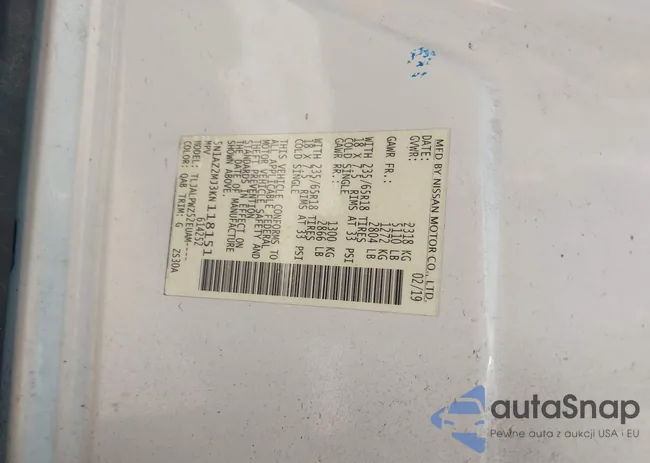 5N1AZ2MJ3KN118151: 42610287