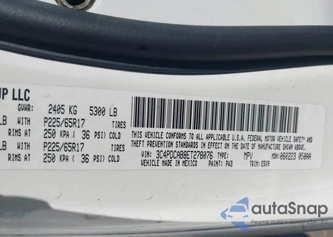 3C4PDCAB8ET278076: 42610301