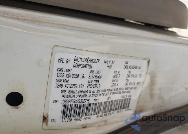 1D8GP25RX3B322779: 42611473