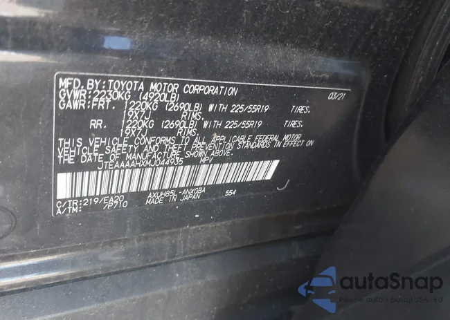 JTEAAAAHXMJ044935: 42611484