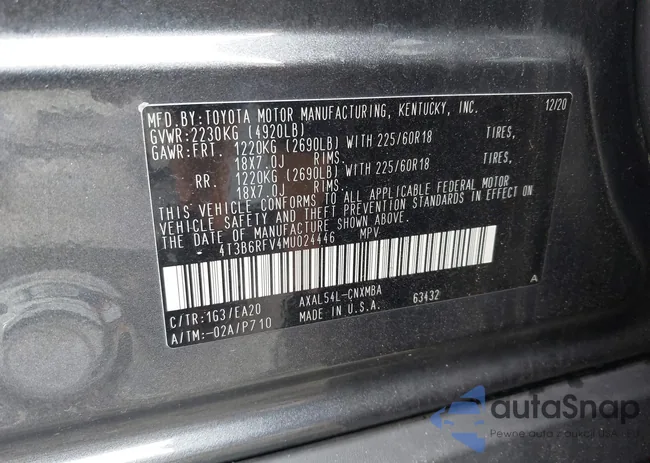 4T3B6RFV4MU024446: 42611486