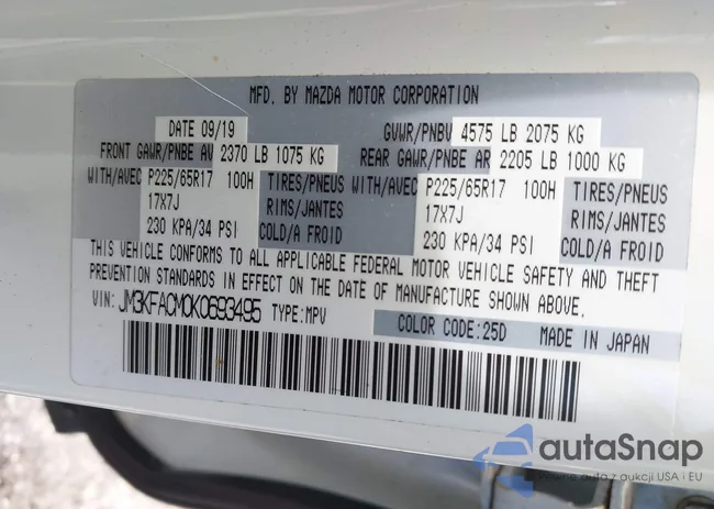 JM3KFACM0K0693495: 42611575