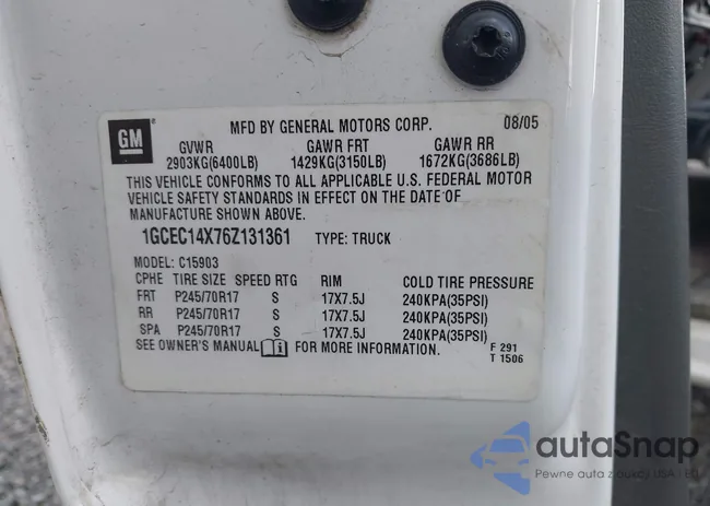 1GCEC14X76Z131361: 42611690