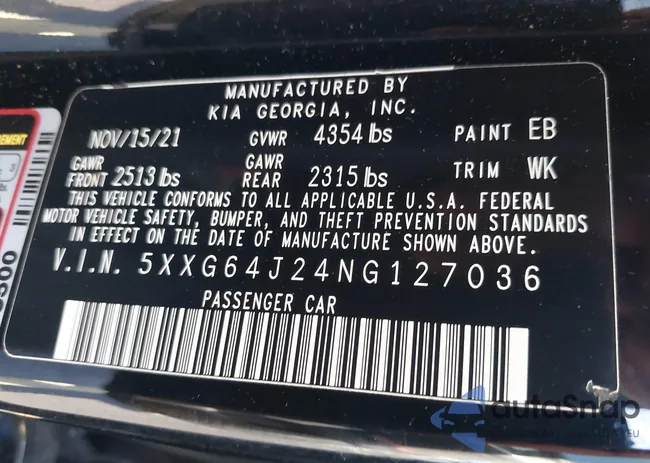 5XXG64J24NG127036: 42611804