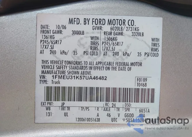 1FMEU31K57UA46482: 42611879