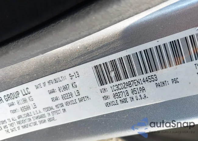 1C3CDZAB7EN144553: 42611908