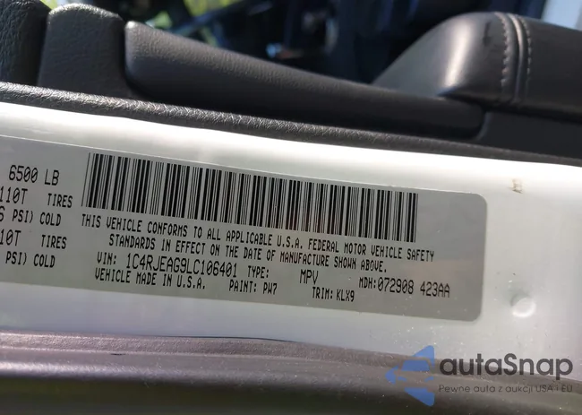 1C4RJEAG9LC106401: 42611111