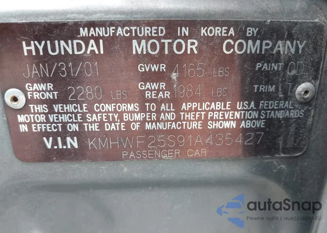 KMHWF25S91A435427: 42612444