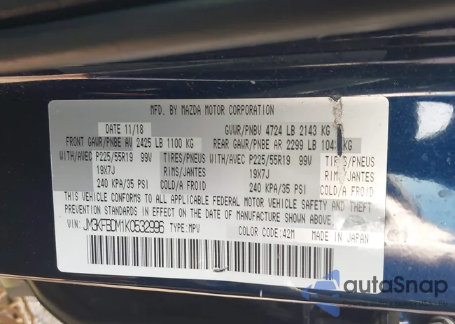 JM3KFBDM1K0532996: 42612645