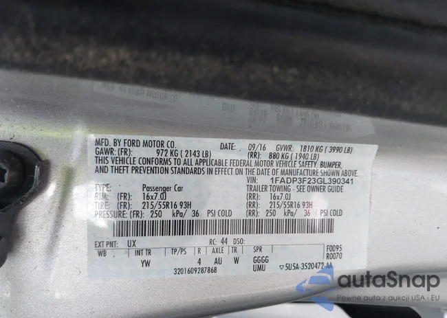 1FADP3F23GL390341: 42612973