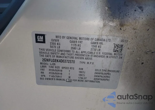 2GNFLGEK4D6372370: 42612139