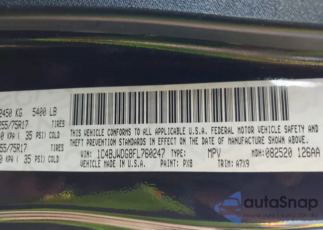 1C4BJWDG8FL760247: 42612184