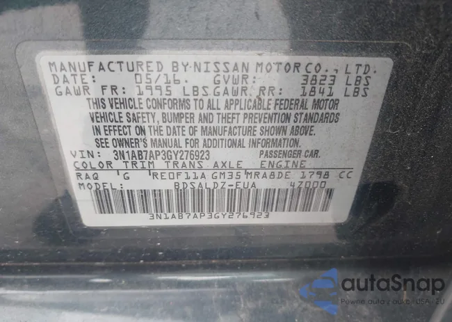 3N1AB7AP3GY276923: 42612203