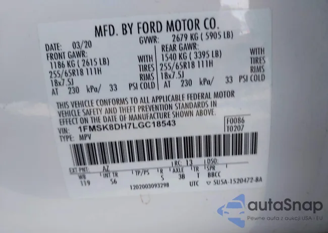 1FMSK8DH7LGC18543: 42612258