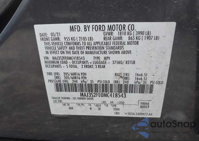 MAJ3S2FE0MC418543: 42612299