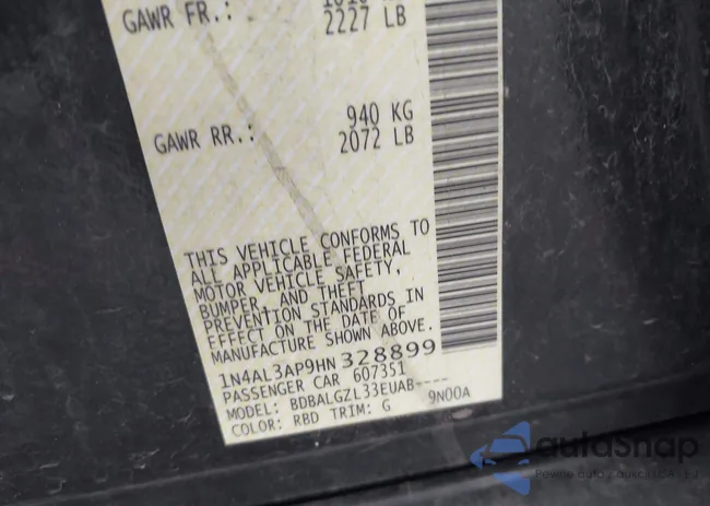 1N4AL3AP9HN328899: 42612353