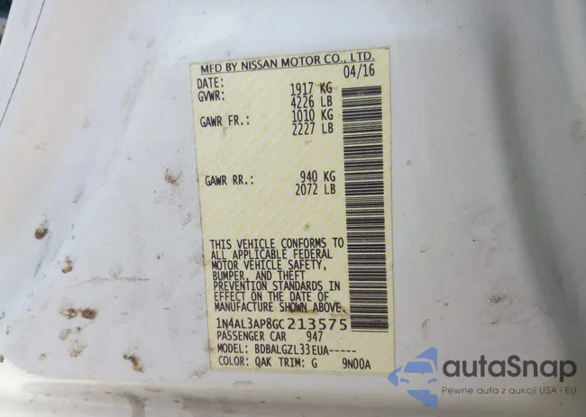 1N4AL3AP8GC213575: 42613440