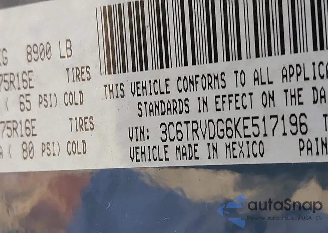 3C6TRVDG6KE517196: 42613492