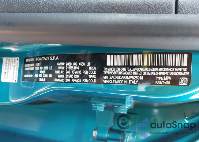 ZACNJDAB5MPN25918: 42613591