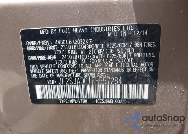 JF2SJADC1FH557284: 42613628